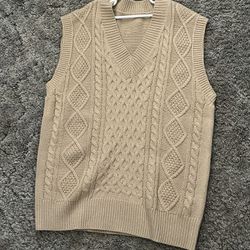 Light brown sweater vest