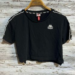 Kappa black and white crop top  size XS 