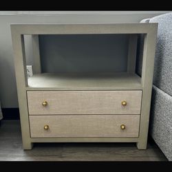 Gray Bed stand With Two Drawers. NEW 