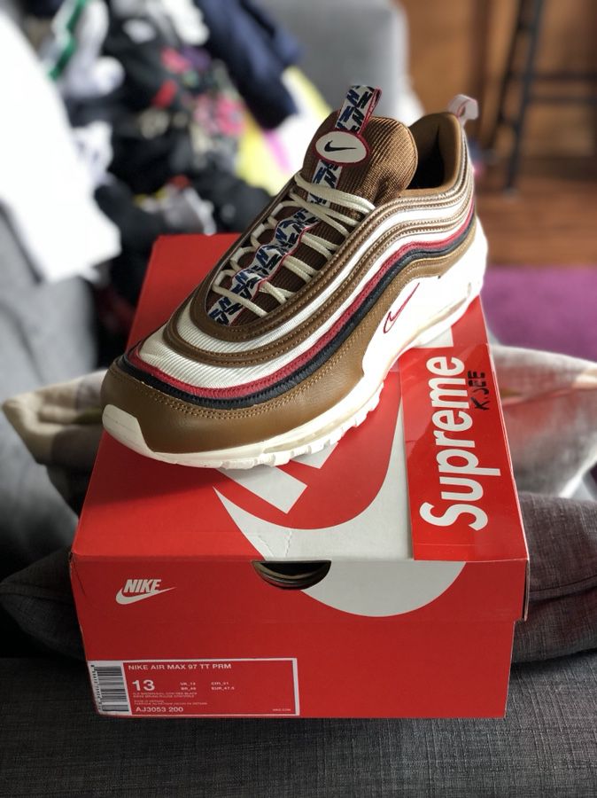 Air Max 97 pull tab tapped brown size 13 for Sale in OR - OfferUp