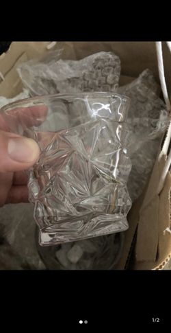 Set of 6 Crate & Barrel Whiskey Glasses