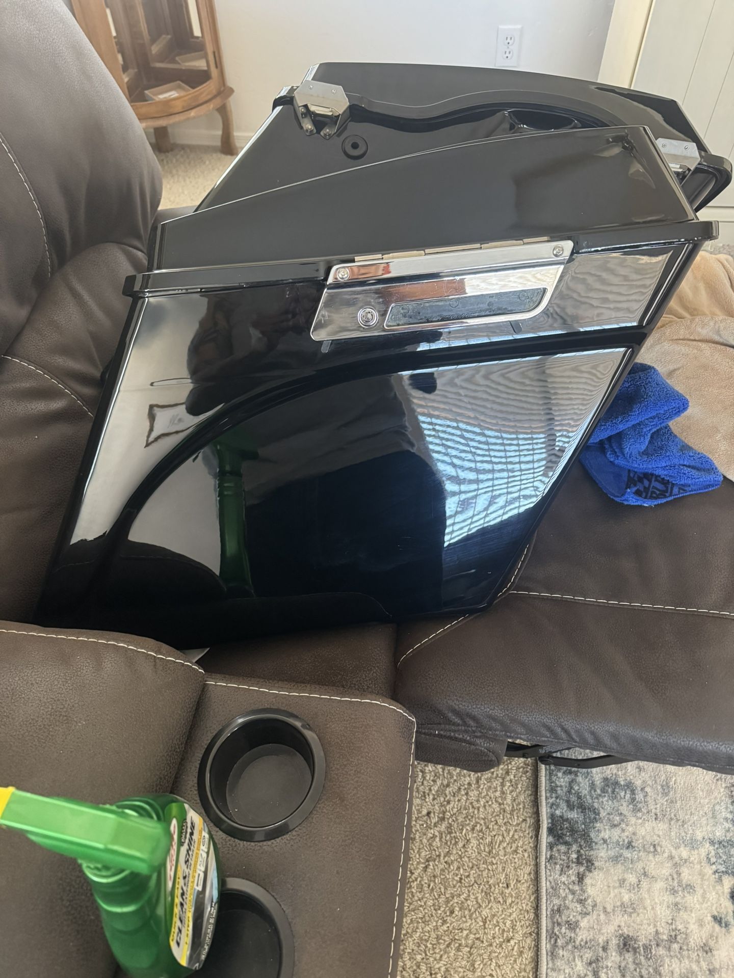 Extended Saddlebags For Harley With Speakers In Lids