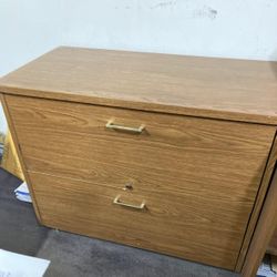 Wooden Filing Cabinet - Locking With Key