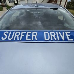 Surfer Drive Metal Sign 