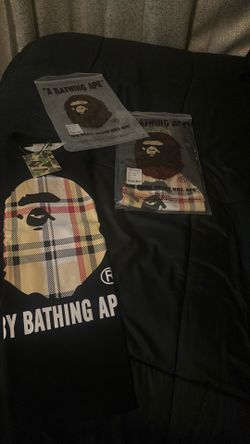 Bape tee Burberry design