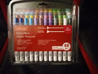 PAINT PENS!! Craftsmart 48 Pc Oil Based Muti-color/Sized