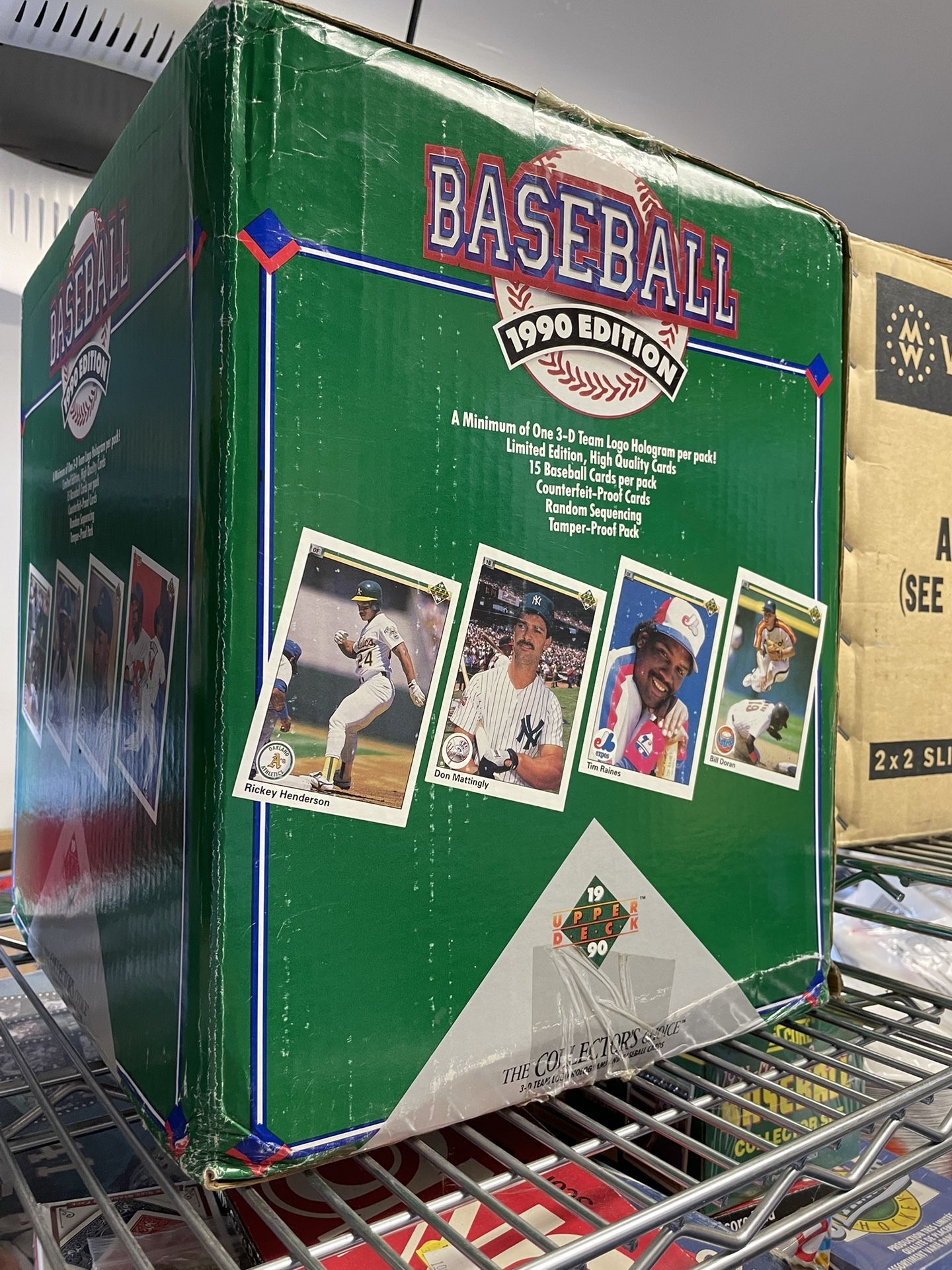 1988 Fleer Glossy Baseball Set Case 1990 Upper Deck Baseball Set Case Break