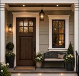 Black Stain Left-Hand/Inswing Prehung Front Door