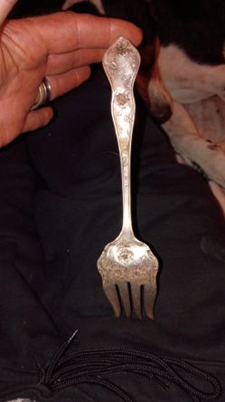 Real Silver Fork Antique Vintage Rare RC CO