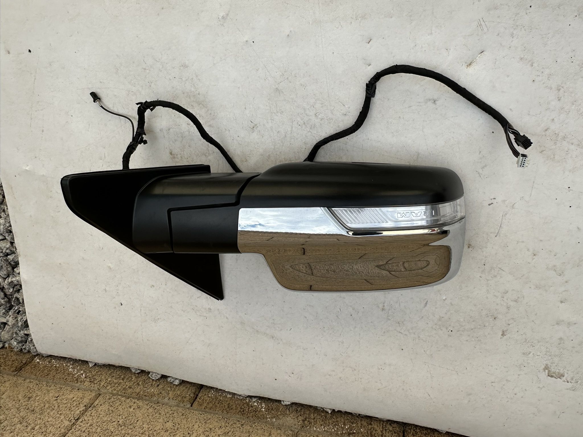 Dodge Ram Door Mirror 2019-2022, Dodge Ram Side Mirror chrome with blind spot, OEM ORIGINAL DODGE PART, driver side mirror for Dodge Ram truck