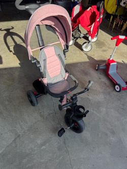 Baby Toddler Tricycle with Canopy and Push Handle
