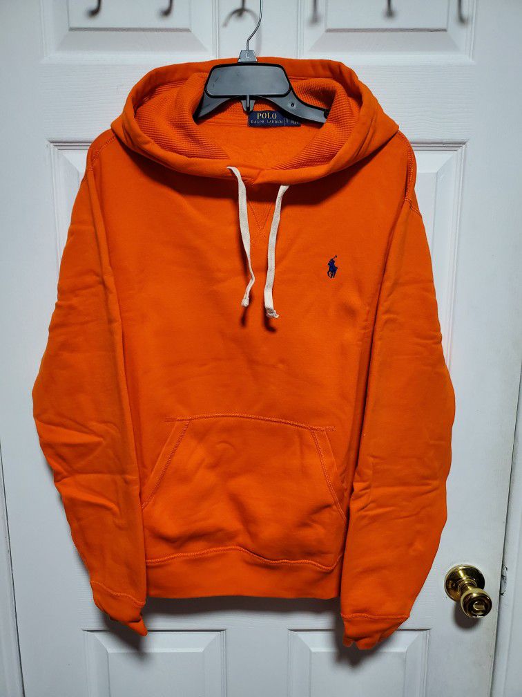 Polo Ralph Lauren Orange Pullover Hoodie Large for Sale in New York, NY -  OfferUp