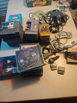 Large Retro Video Game Lot NES SNES N64 PS2 PS4