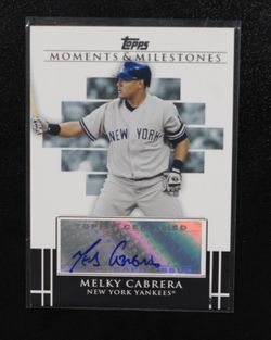 2008 Topps Moments & Milestones Melky Cabrera Auto MA-MC New York Yankees
