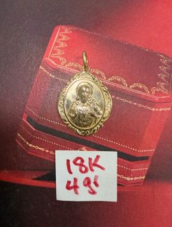 18K Solid Gold Pendant For Wedding 4Gr