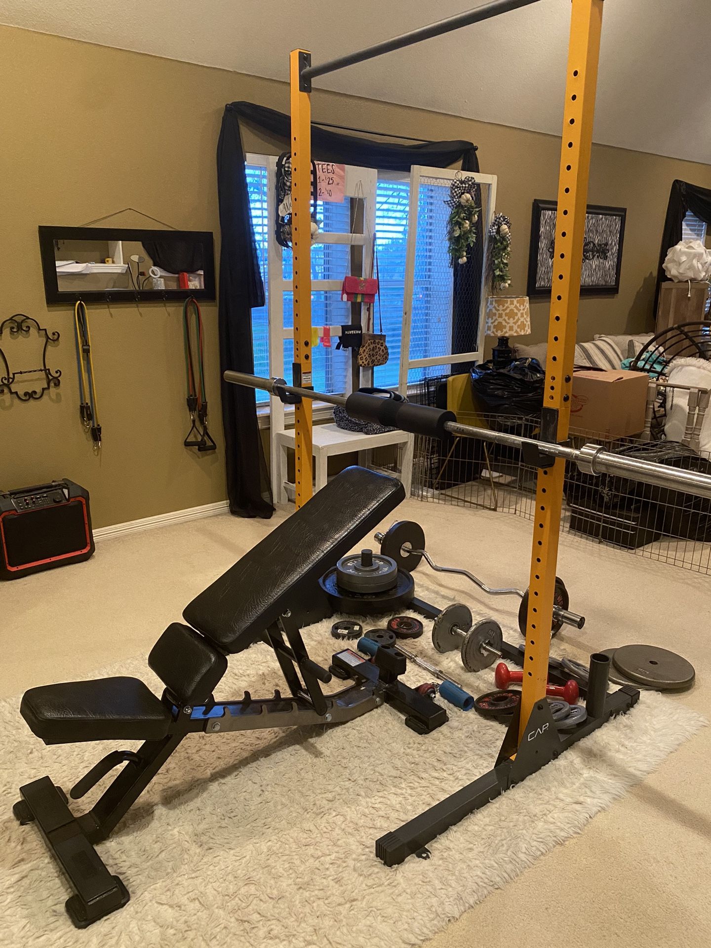 Complete Home Gym Weight Set w/ 406.5lb in plates