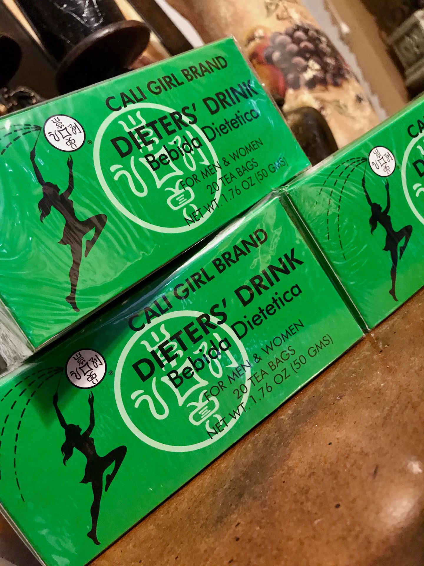 100 tea bags TOTAL Dieters’Drink 5 BOXES WITH 20 Tea Bags ea (Cali Girl Brand).