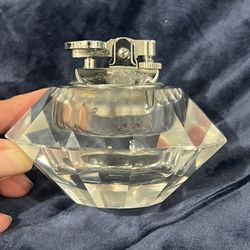 Vintage Crystal Diamond Cut Table Lighter