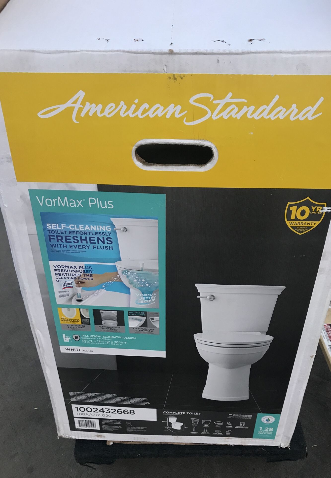 American Standard VorMax Plus Elongated Toilet