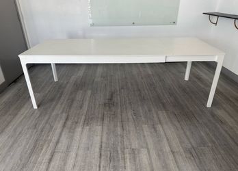 Large White Modern Desk / Table – 94.5” Wide $50