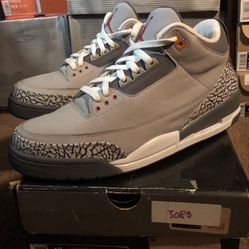 Jordan 3 OG Cool Grey Size 12 Pads