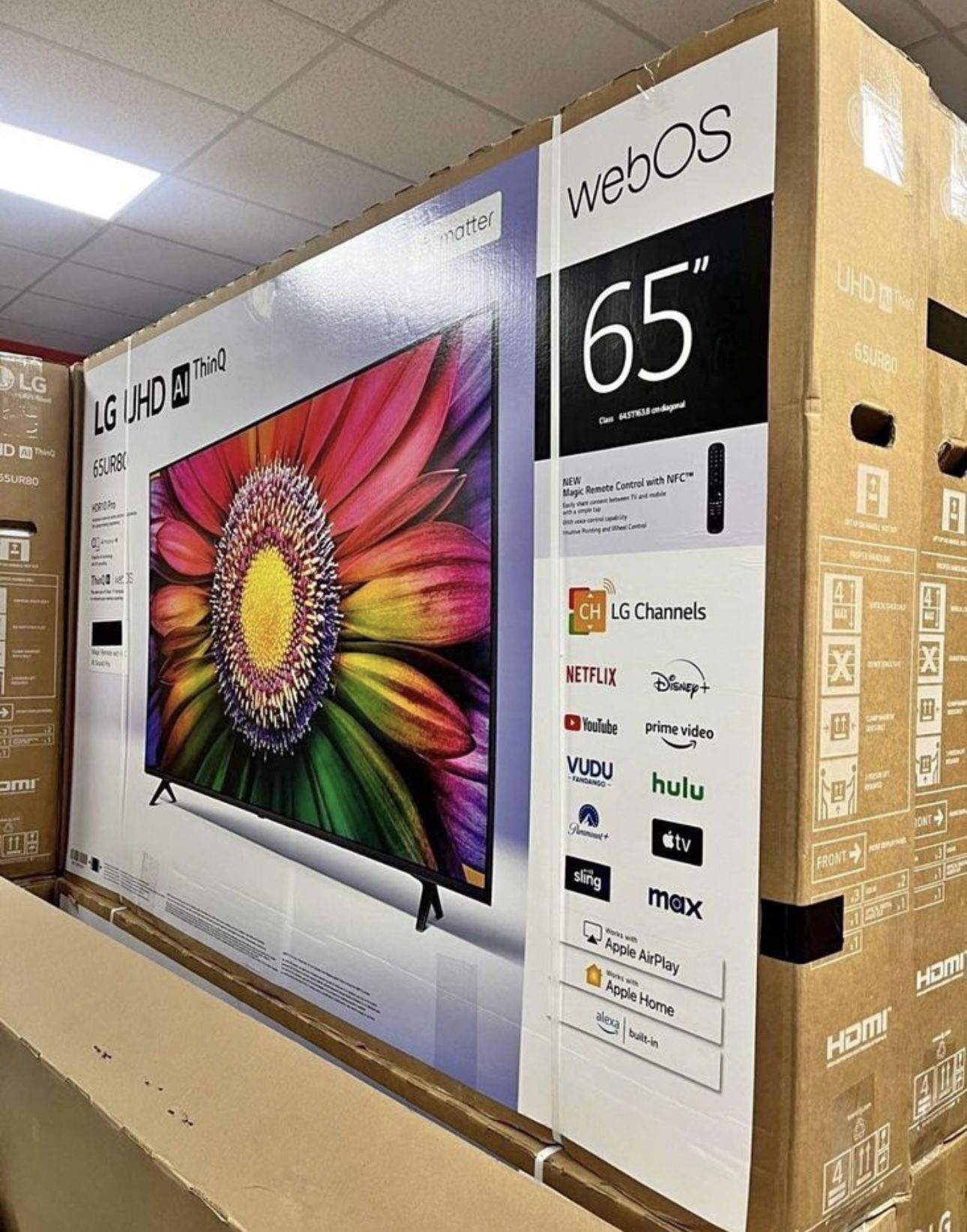65” Lg UHD Smart 4K Tv A1 ThinQ LED