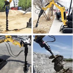 Auger Drill Digger Track Crawler Heavy Machinery Mini Excavators Attachment, Mini Excavator Attachme
