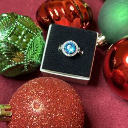 Blue Roundstone Ring