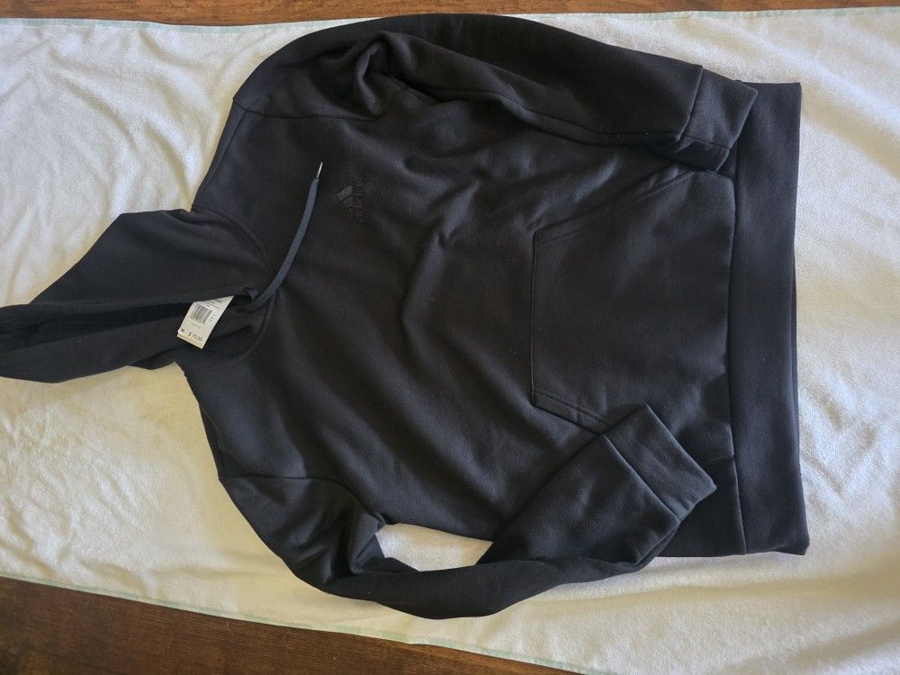 Adidas Fleece HOODIE - Medium Nwt (Black)