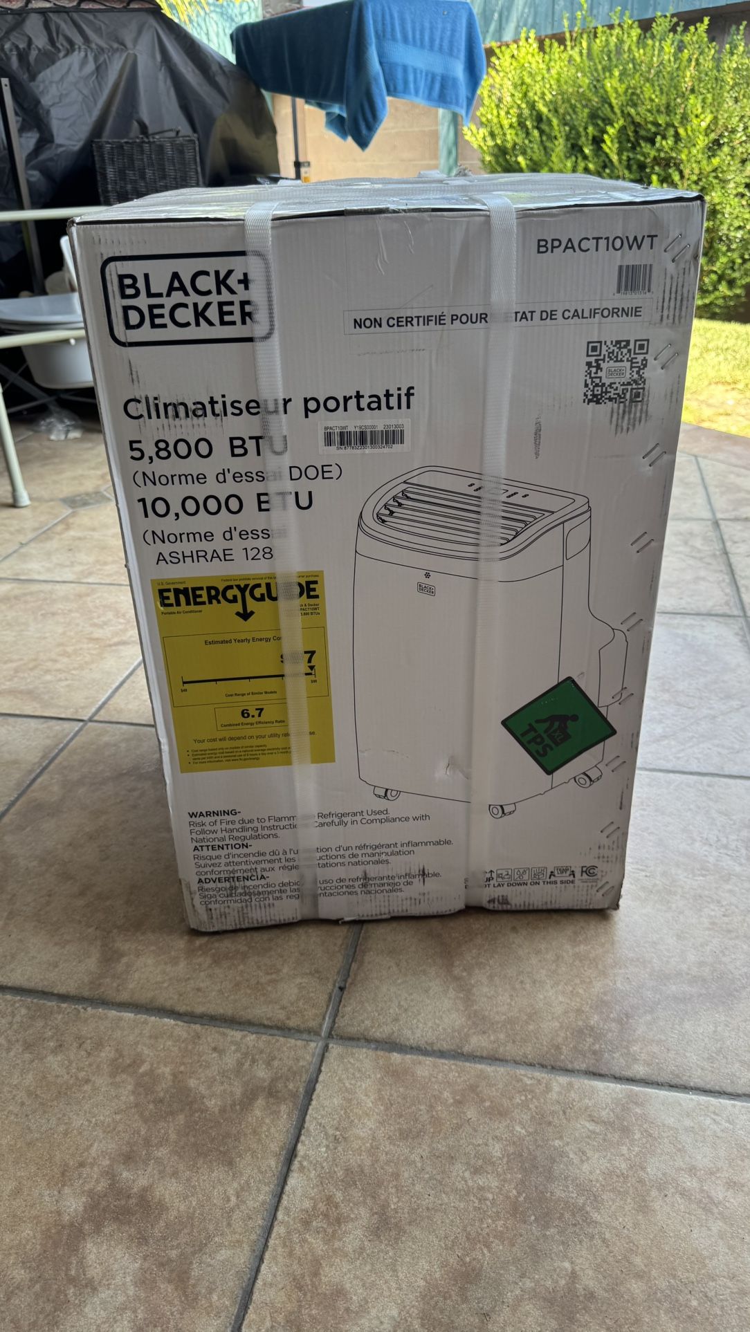 Black & Decker 10,000 BTU Portable Air Conditioner brand New