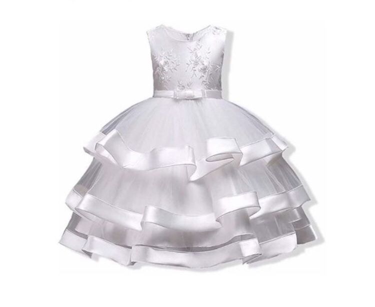 White dress for communion or flower girl