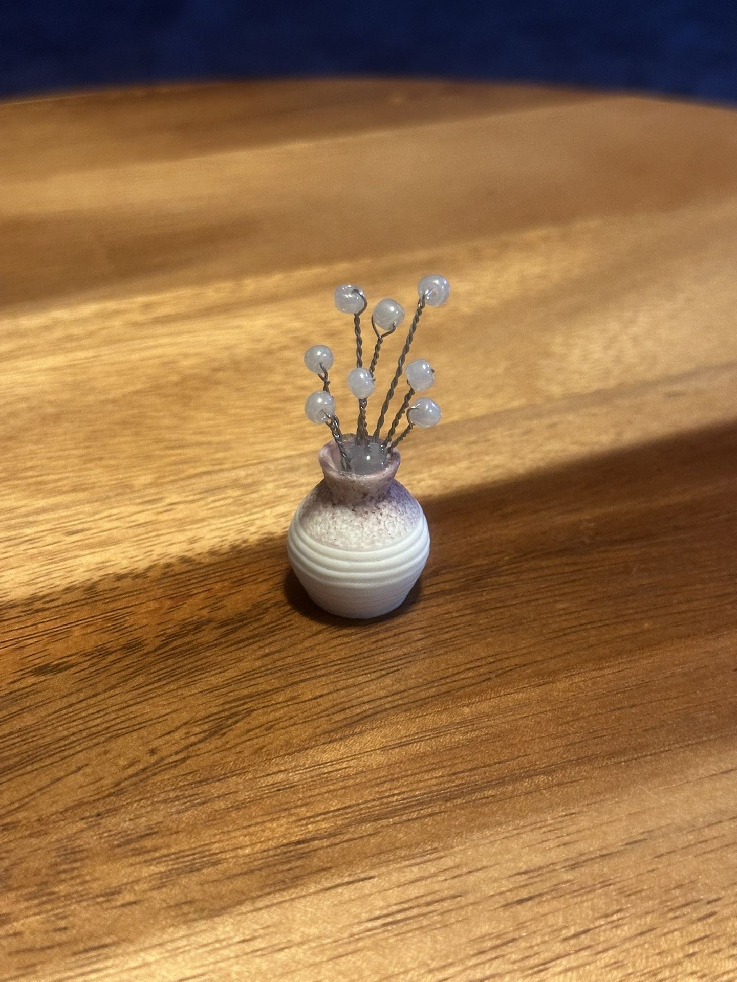 Handmade Miniature Beaded Flower In Pot 