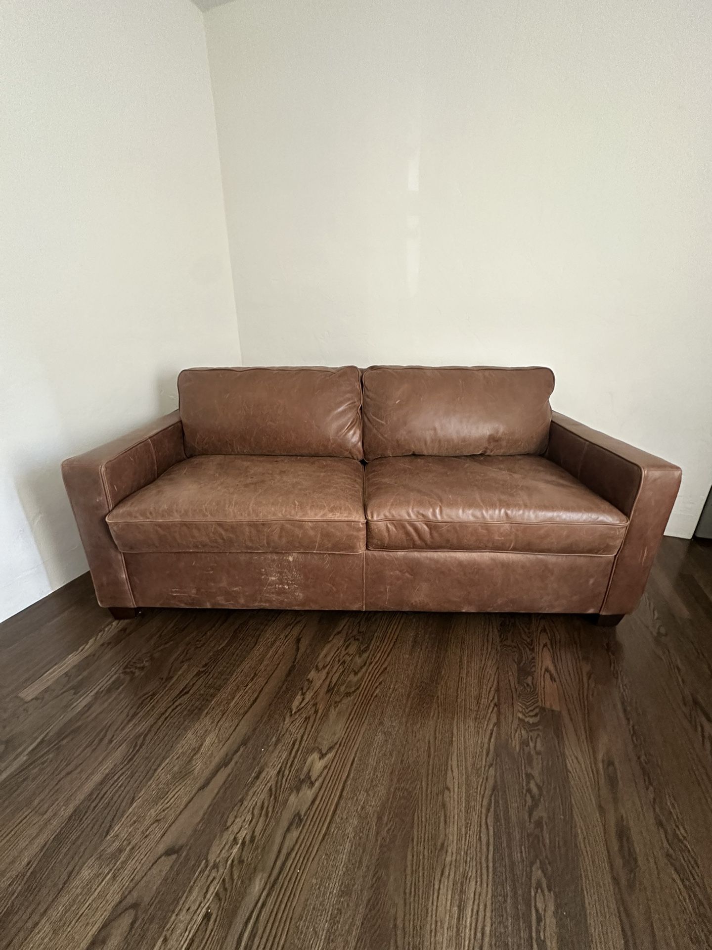 Leather Couch / Pull Up Bed 