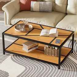 Wood -Geometric Modern Coffee Table