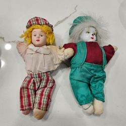 Vintage Miniature Magnetic Doll Pair – 2 Collectible Dolls (5" or Less)
