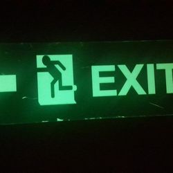 Glow In The Dark EXIT Sign