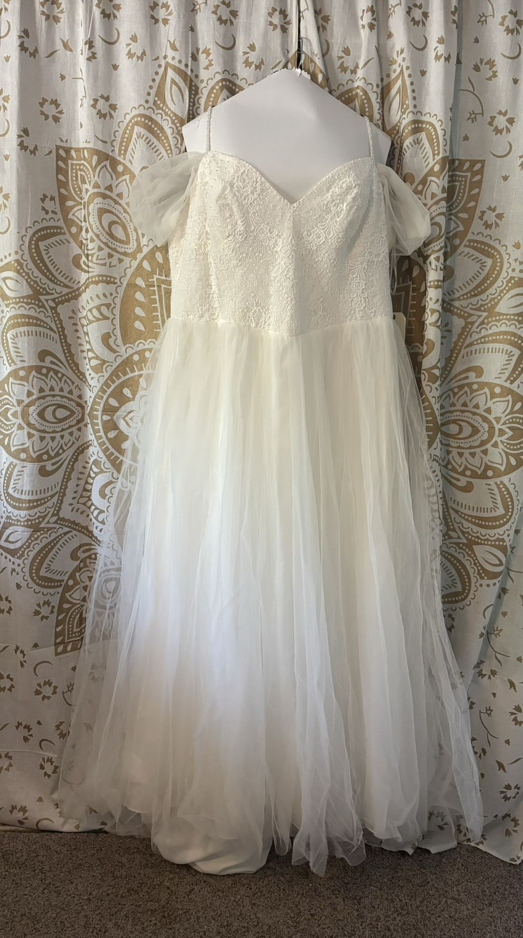 Ivory New Wedding Dress & Rhinestone Headband