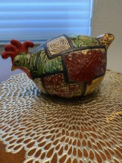 Chicken Hen Decor Porcelaine