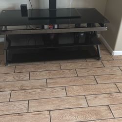 glass tv stand 