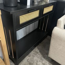 Console Table New Black With Cane Drawers - Home / Office- Delivery 🚚