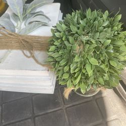 Farm House Stack Books Decide And Artificial Plant Decor 