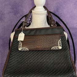Vintage Faux Leather Handbag Purse