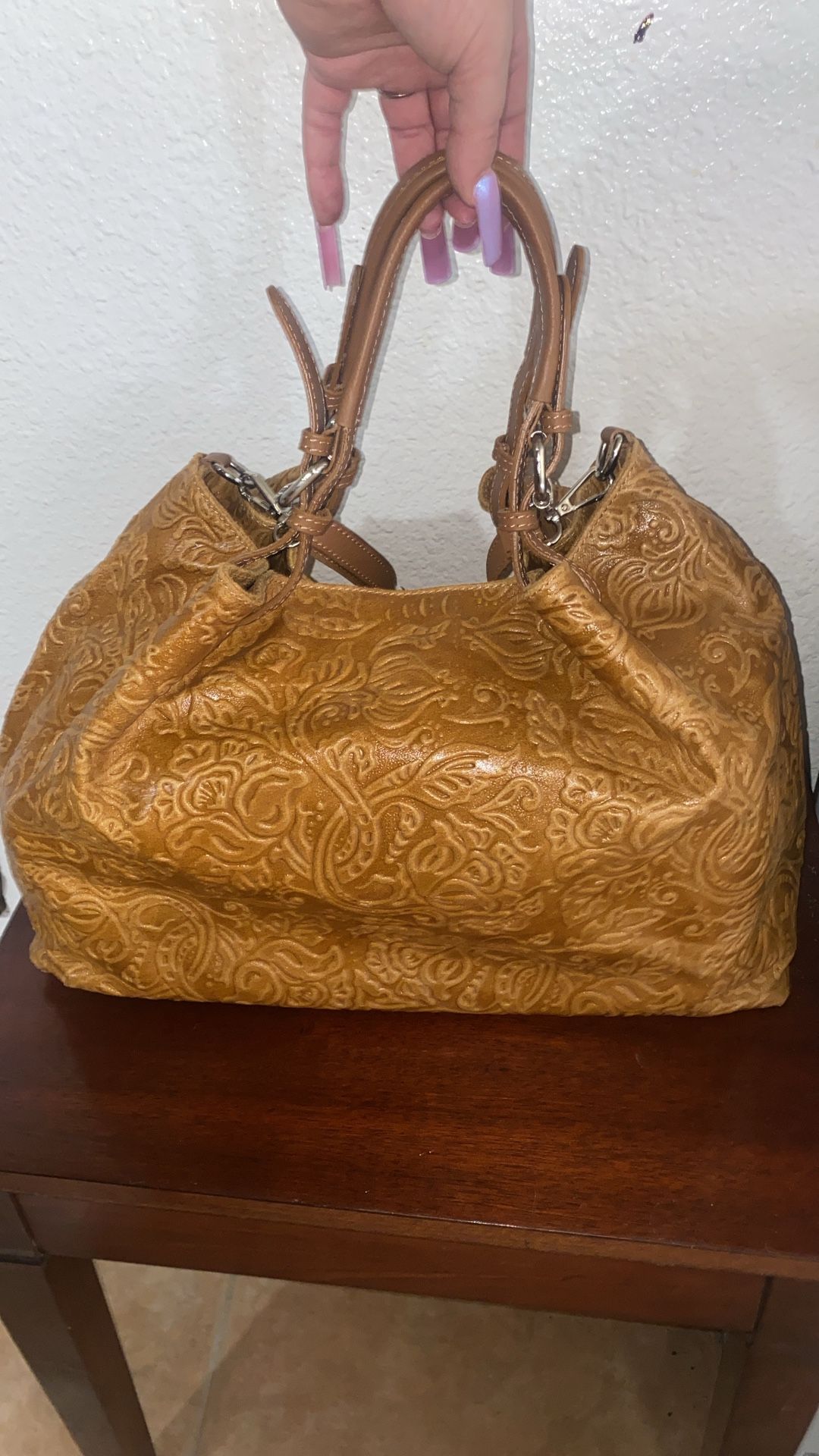 Stella Bianca Italian leather tote