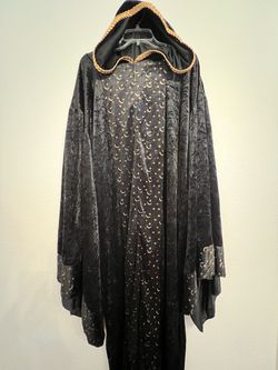 NEW Rubie's Midnight Priestess Vampire Witchy Velvet Hooded Robe Dress (one size) Halloween