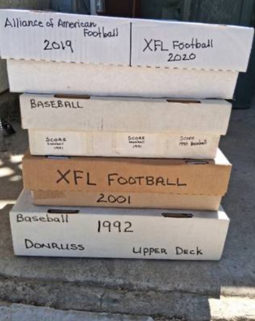 All boxes full old sport cards