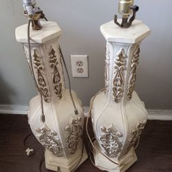Lot Of 2 Mid-century Lamps 60s