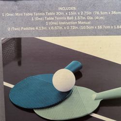 Wooden Table Tennis Tabletop Game 30in X 15in NEW - OPEN BOX - See My Other Items 😀