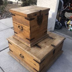 Real Wood Coffee table/chest And End Table 