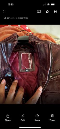 Men’s Leather Coat 3XL