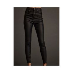 12th Tribe Nixon Black Coated Pants. 26. Faux leather look. Skinny. 5 pocket